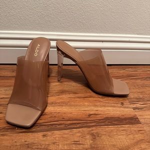 Aldo Nude/Clear Heels